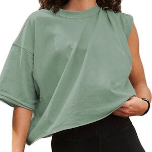 Sleek Sage Women's Short Sleeve Top